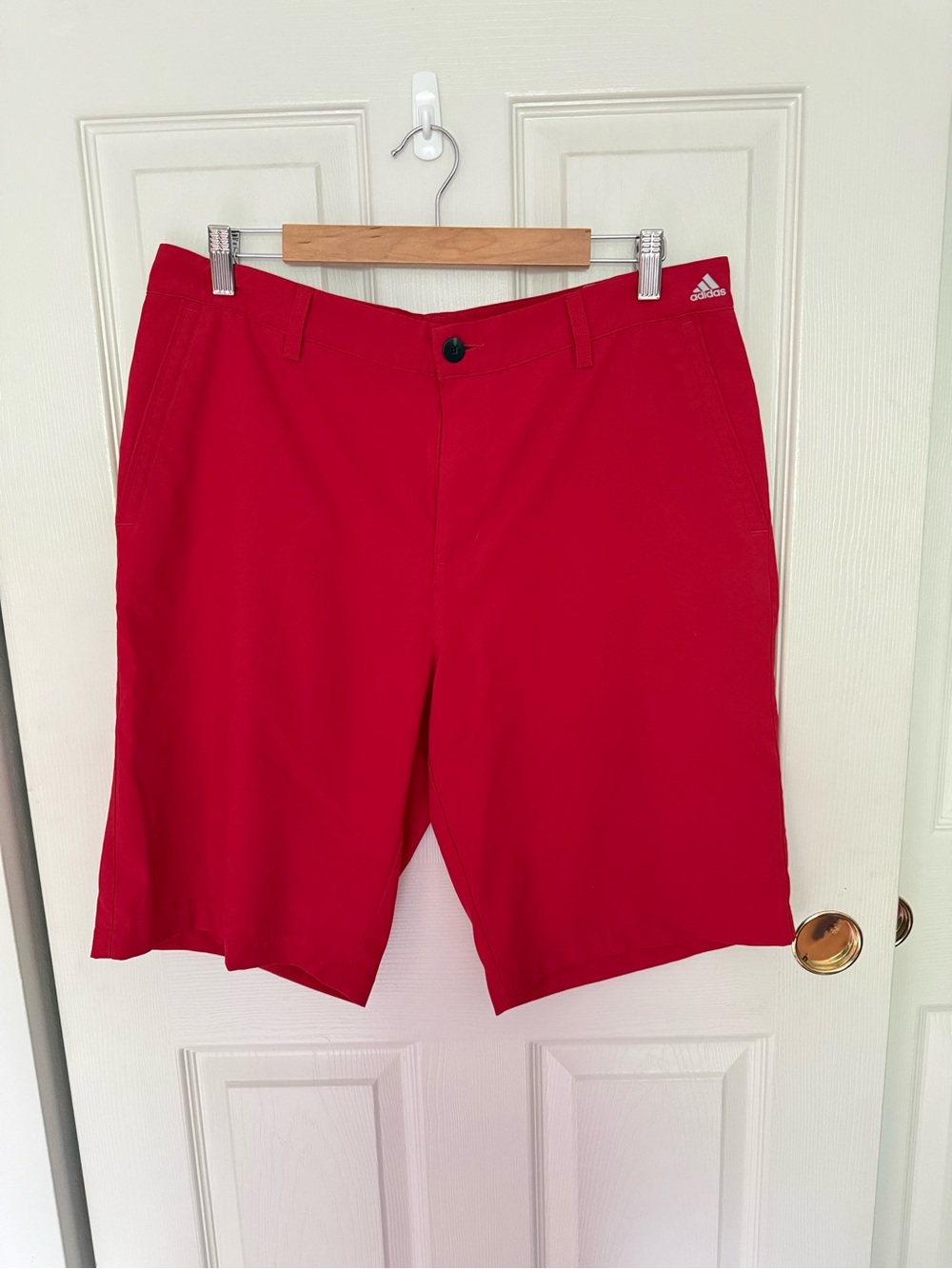 adidas Men's Bright Red Athletic Shorts